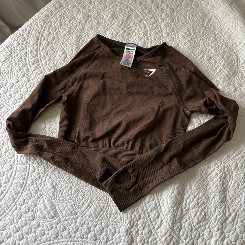 Brown Gymshark Women's Top